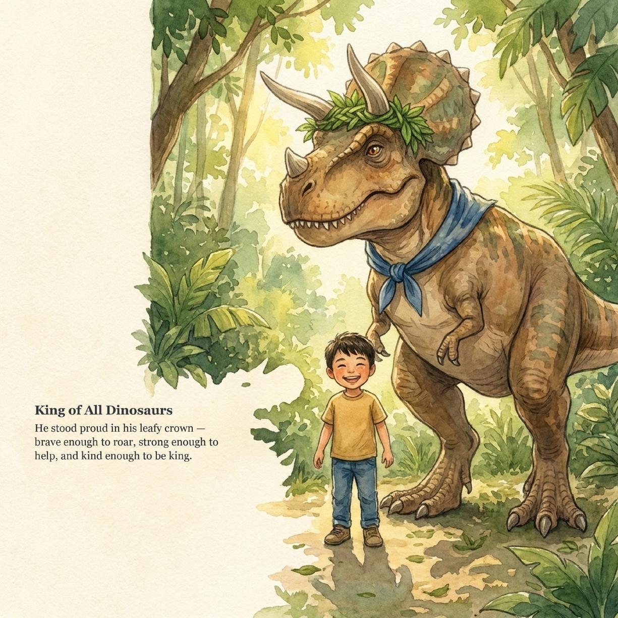 Lukas, King of All Dinosaurs proof example